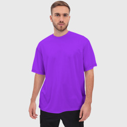 Мужская футболка oversize 3D Фиолетовый - фото 2