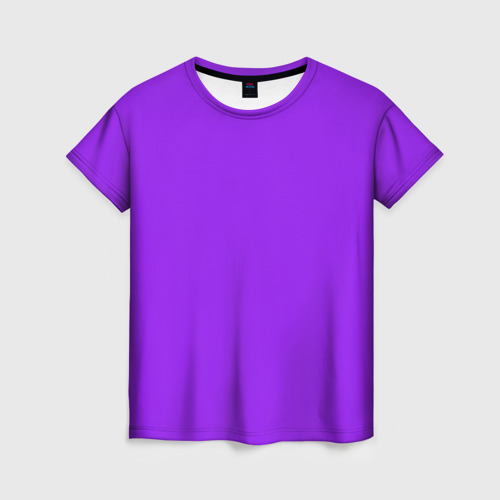 Женская футболка с принтом Фиолетовый, вид спереди №1
