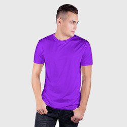 Мужская футболка 3D Slim Фиолетовый - фото 2