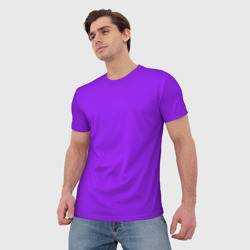 Мужская футболка 3D Фиолетовый - фото 2
