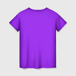 Футболка с принтом Фиолетовый для женщины, вид сзади №1. Цвет основы: белый