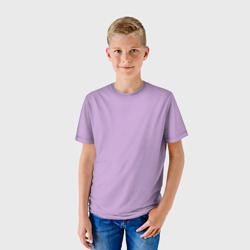 Детская футболка 3D Глициниевый цвет без рисунка - фото 2