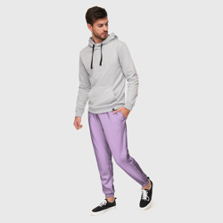 Мужские брюки 3D Глициниевый цвет без рисунка - фото 2