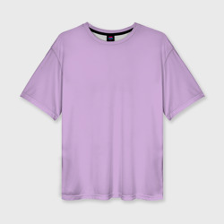 Глициниевый цвет без рисунка – Женская футболка oversize 3D с принтом купить со скидкой в -50%