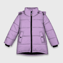 Зимняя куртка для девочек 3D Глициниевый цвет без рисунка