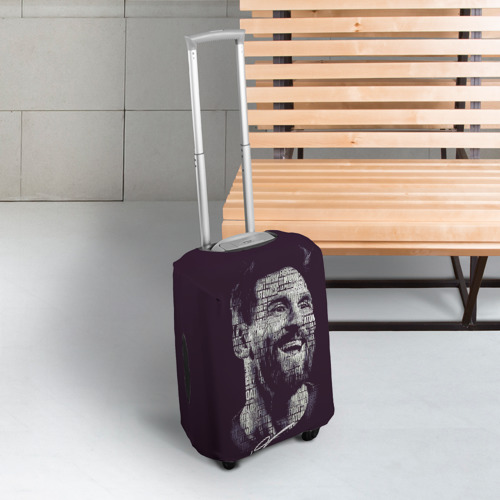 Чехол для чемодана 3D Лионель Месси с автографом, цвет 3D печать - фото 3