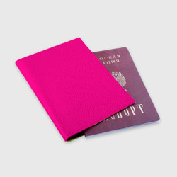 Обложка для паспорта матовая кожа Розовый - фото 2