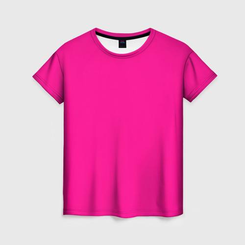 Женская футболка с принтом Розовый, вид спереди №1