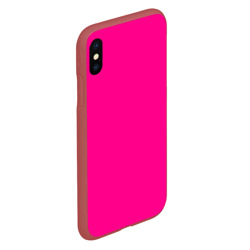 Чехол для iPhone XS Max матовый Розовый - фото 2