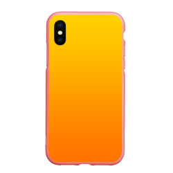 Чехол для iPhone XS Max матовый Оранжевый градиент