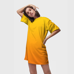 Платье-футболка 3D Оранжевый градиент - фото 2
