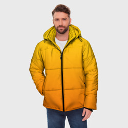 Мужская зимняя куртка 3D Оранжевый градиент - фото 2