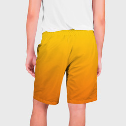 Шорты с принтом Оранжевый градиент для мужчины, вид сзади №1. Цвет основы: белый
