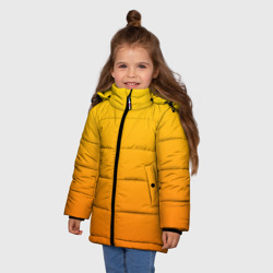Зимняя куртка для девочек 3D Оранжевый градиент - фото 2