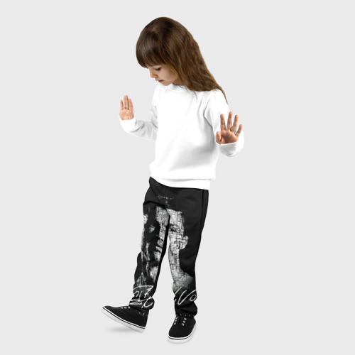 Детские брюки 3D с принтом Кристиано Рональдо автограф, фото на моделе #1
