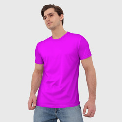 Мужская футболка 3D Маджента без рисунка - фото 2