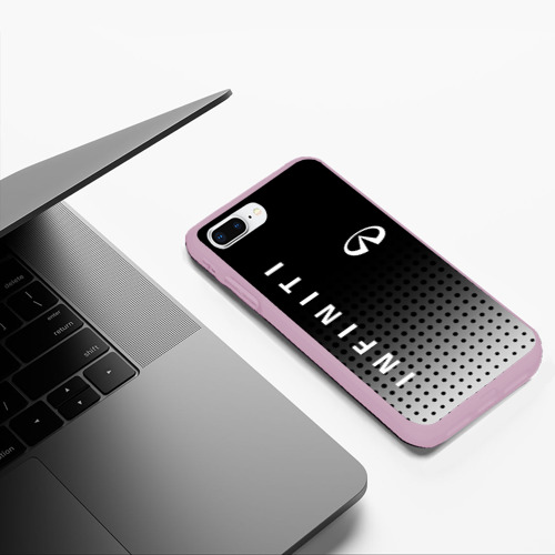 Чехол для iPhone 7Plus/8 Plus матовый Infiniti, цвет розовый - фото 5