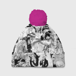 Шапка 3D c помпоном 7 смертных грехов. Манга-паттерн