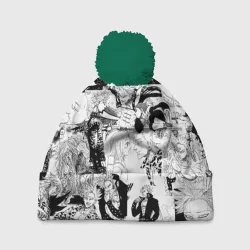 Шапка 3D c помпоном 7 смертных грехов. Манга-паттерн