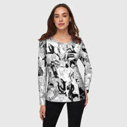 Женский лонгслив 3D 7 смертных грехов. Манга-паттерн - фото 2