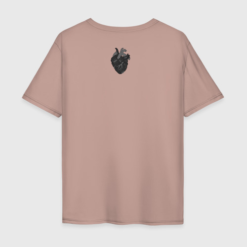 Мужская футболка хлопок Oversize Bring Me The Horizon 2D Сердце, цвет пыльно-розовый - фото 2