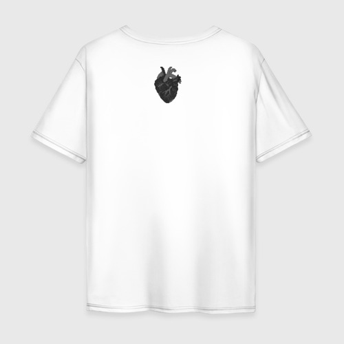 Мужская футболка хлопок Oversize Bring Me The Horizon 2D Сердце, цвет белый - фото 2