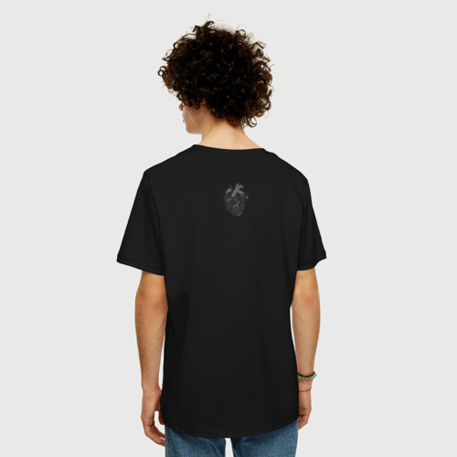Мужская футболка хлопок Oversize Bring Me The Horizon 2D Сердце, цвет черный - фото 4