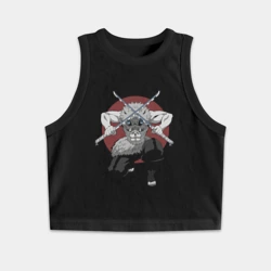 Женская укороченная майка-топ хлопок Иноске