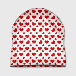Шапка 3D Сердечки