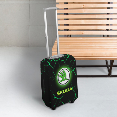 Чехол для чемодана 3D Skoda, цвет 3D печать - фото 3
