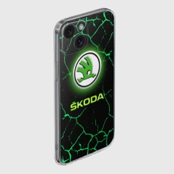 Чехол для iPhone 15 силиконовый с защитой камеры Skoda - фото 2