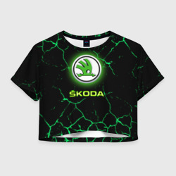 Женская футболка Crop-top 3D Skoda