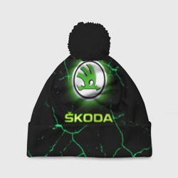 Шапка 3D c помпоном Skoda