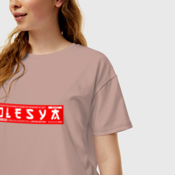 Женская футболка хлопок Oversize Олеся/Olesya - фото 2