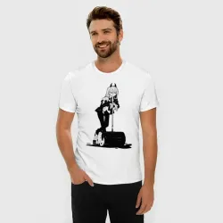 Мужская футболка хлопок Slim Человек бензопила Пауэр - фото 2