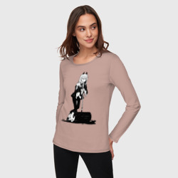 Женский лонгслив хлопок Человек бензопила Пауэр - фото 2