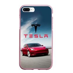 Чехол для iPhone 7Plus/8 Plus матовый Tesla Model 3