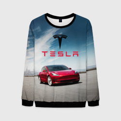 Мужской свитшот 3D Tesla Model 3