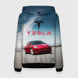 Женская толстовка 3D Tesla Model 3