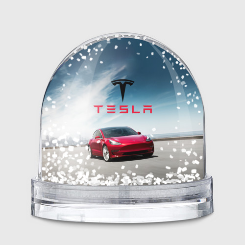 Игрушка Снежный шар Tesla Model 3
