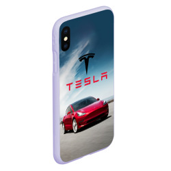 Чехол для iPhone XS Max матовый Tesla Model 3 - фото 2