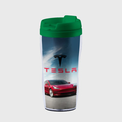 Термокружка-непроливайка Tesla Model 3