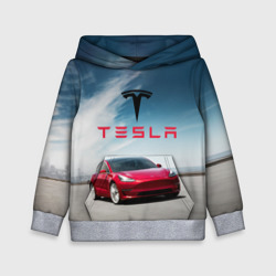 Детская толстовка 3D Tesla Model 3