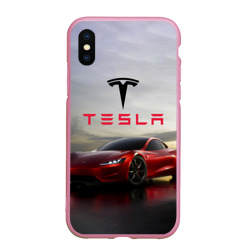 Чехол для iPhone XS Max матовый Tesla Roadster