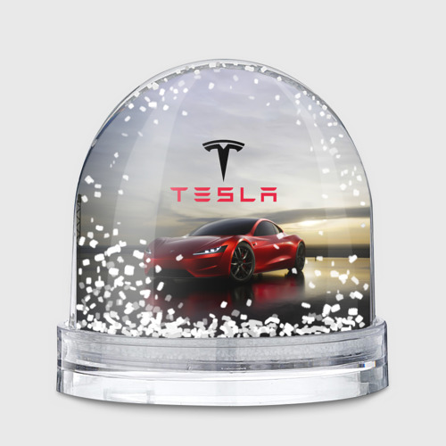 Игрушка Снежный шар Tesla Roadster
