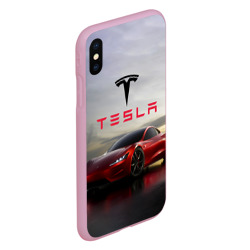 Чехол для iPhone XS Max матовый Tesla Roadster - фото 2