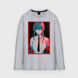 Женский лонгслив oversize хлопок Макима - Человек бензопила