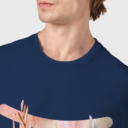 Мужская футболка хлопок Близнецы, цвет темно-синий - фото 6