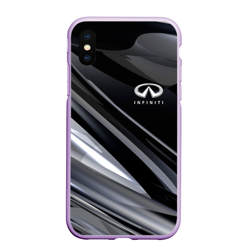 Чехол для iPhone XS Max матовый Infiniti, цвет сиреневый