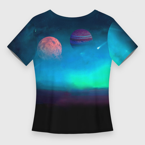 Женская футболка 3D Slim В. Дмитриенко Венера-Юпитер, цвет 3D печать - фото 2